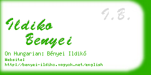 ildiko benyei business card